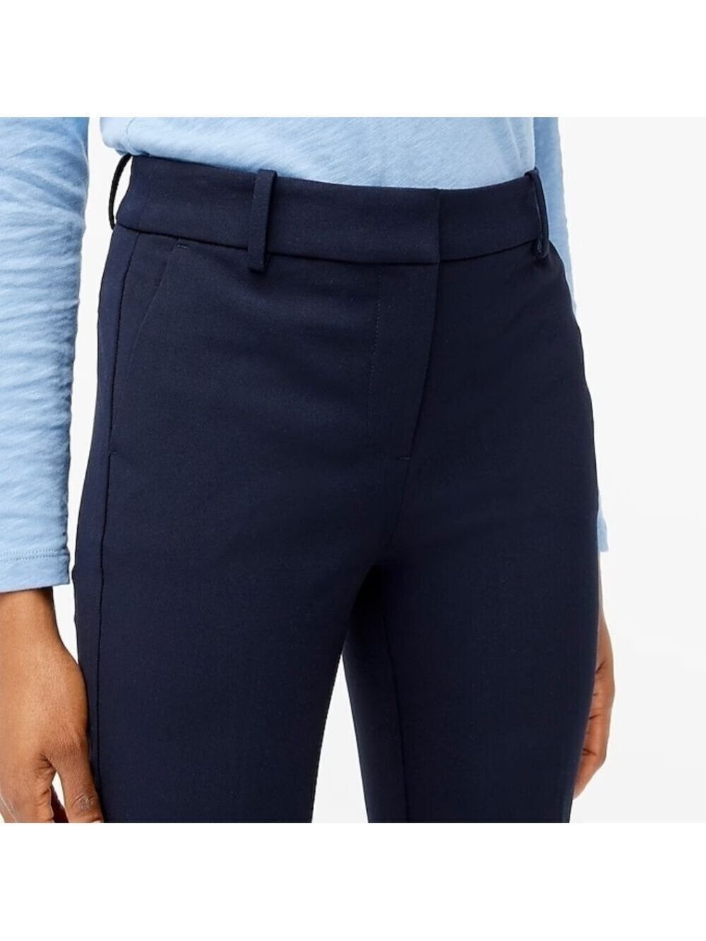 NEW YORK & COMPANY MID RISE NAVY BLUE CROP PANT